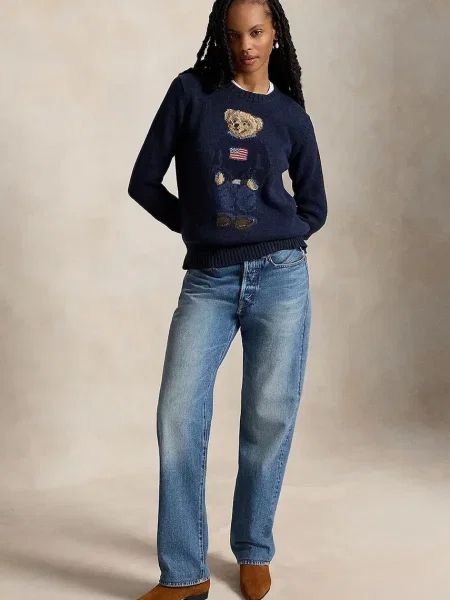 Polo Ralph Lauren sweter ciepły granatowy