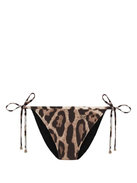 Bikini Dolce & Gabbana cu imagine cu model leopard maro