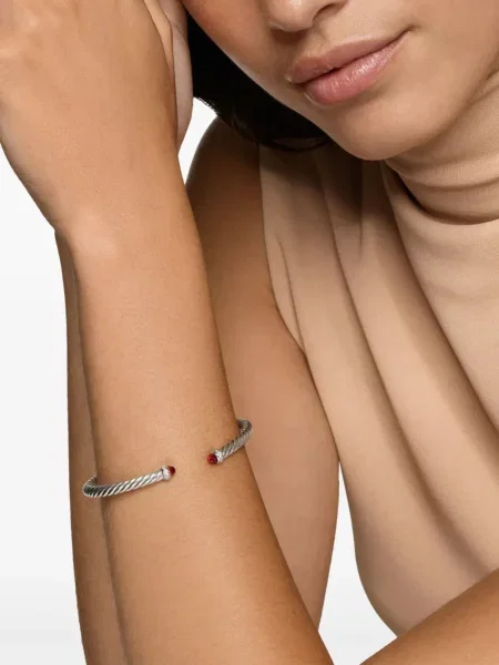Βραχιόλι David Yurman με γρανάτη ασημί