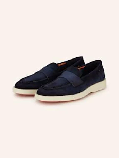 Santoni Penny Loafers Revolve blau granatowe