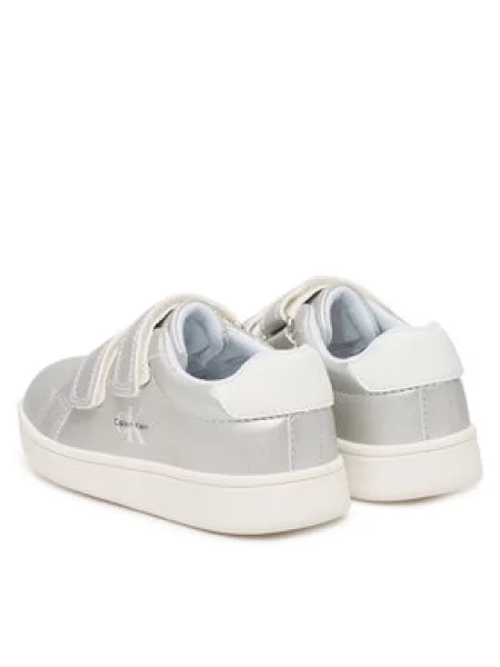 Sneakersy Calvin Klein Low Cut Velcro M Stříbrná