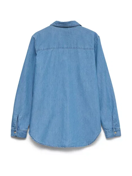 VERO MODA Blúzka VMBUMPY denim modrá