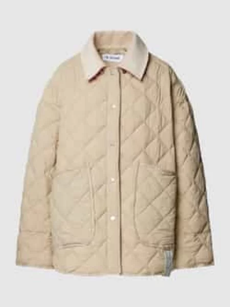 Kurtka pikowana z wykładanym kołnierzem Iq Studio beżowa