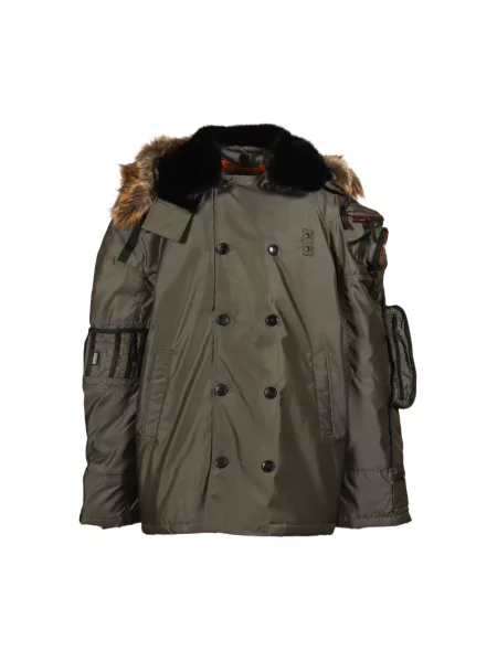 Lniana parka Martine Rose zielona