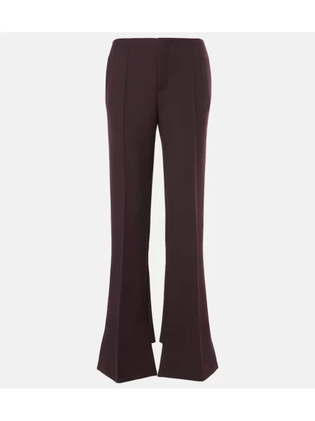 Pantaloni Chloé de lână maro