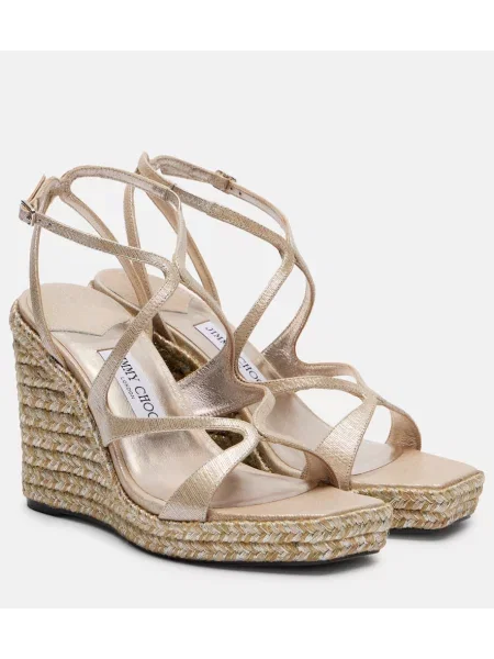 Espadrile Jimmy Choo din piele auriu