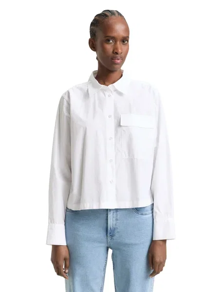 TOM TAILOR DENIM Bluză alb