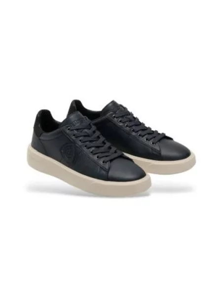Sneakersy Blauer skórzane niebieskie