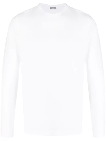 Tricou Zanone lung alb