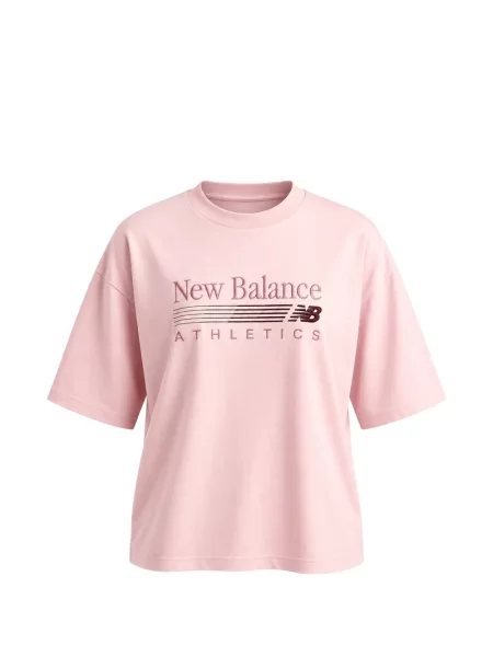 Flisas raštuotas džemperis New Balance rožinė