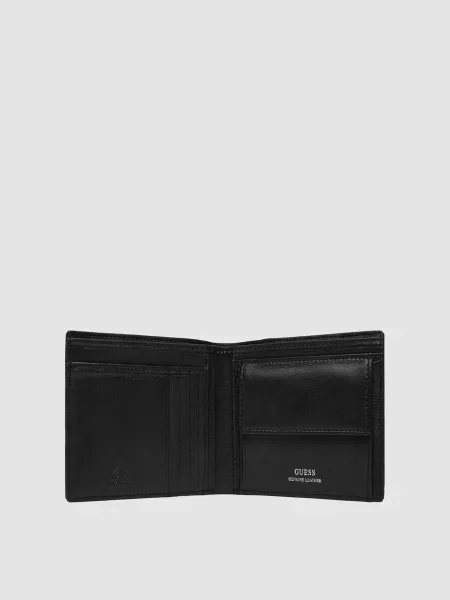 Кожаный кошелек Guess черный