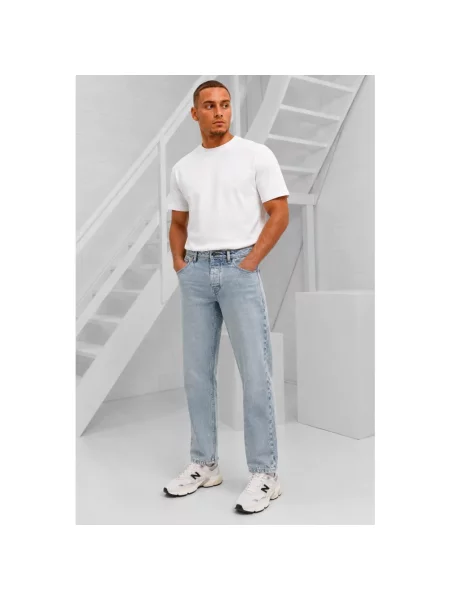 Szerokie jeansy Pure Path niebieskie