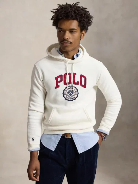 Polo Ralph Lauren Mikina SEASONAL FLEECE námornícka modrá / grenadínová / biela béžová