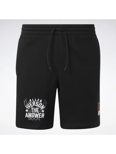 Pantaloni scurți Reebok din fleece negru