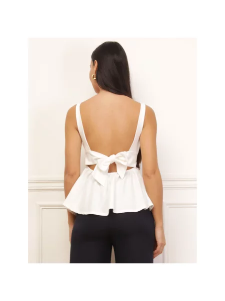 Top La Modeuse alb