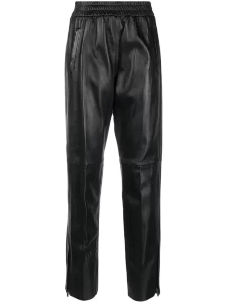 Cropp pantaloni Golden Goose din piele negru