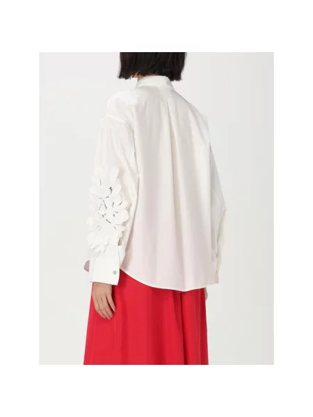 Forte Forte koszula relaxed z kołnierzykiem klasycznym shirt biały