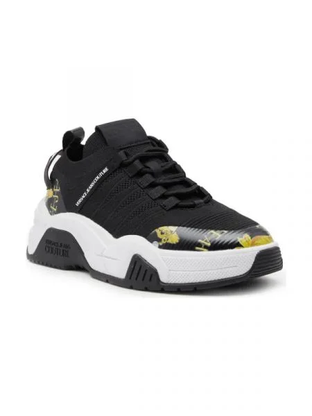 Versace Jeans Couture Sneakers cu adaos de piele negru