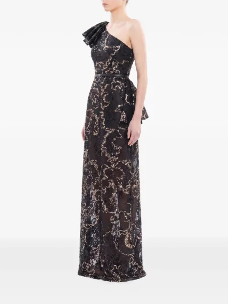 Rochie maxi Saiid Kobeisy cu paiete negru
