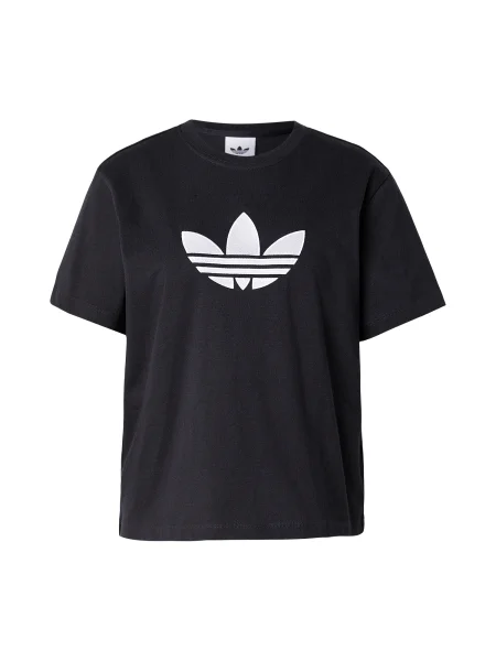 ADIDAS ORIGINALS Tričko TREFOIL černá bílá