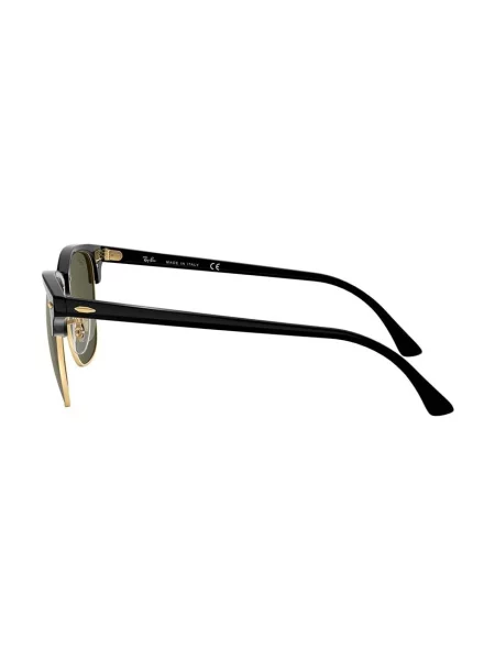 Napszemüveg Ray-Ban Clubmaster Classic black/gold/green Méret: 55 fekete