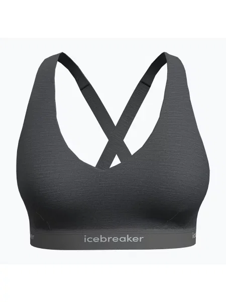 Icebreaker Merino Cool-Lite Sprite Racerback термо сутиен gritstone heather сиво