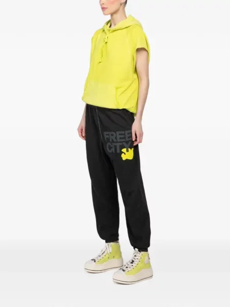 Pantaloni Freecity cu imagine negru