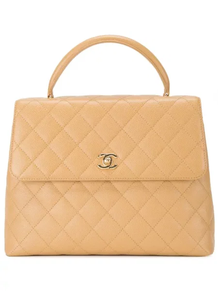 Prošívaná kabelka Chanel Pre-owned hnědá