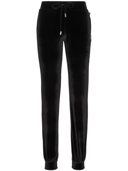 Pantaloni Philipp Plein de catifea negru