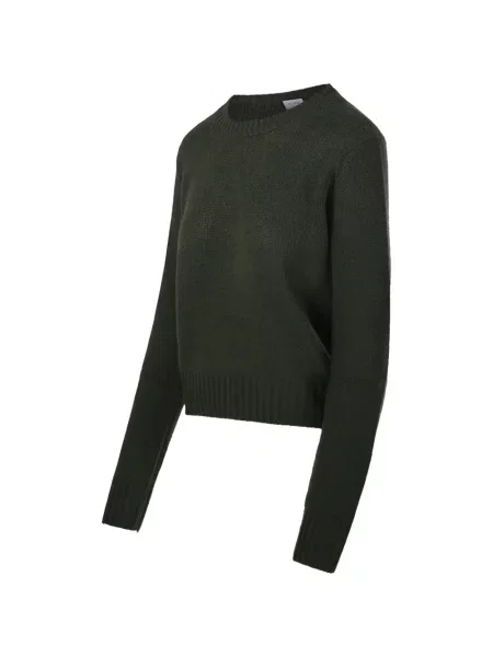 Pulover Beyou cu decolteu rotund verde