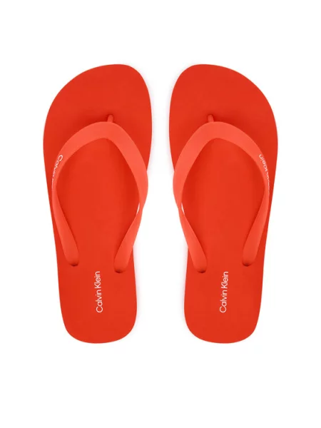 Calvin Klein Japonke Logo Strap oranžna