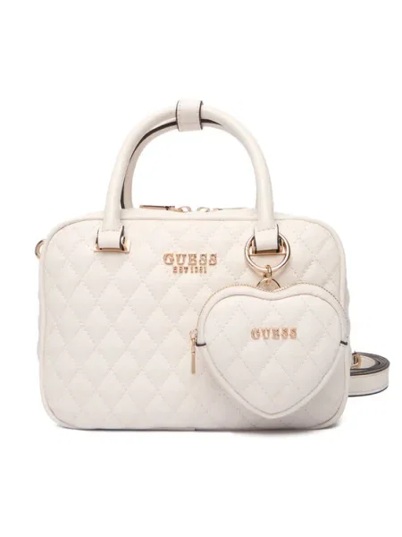 Guess Дамска чанта Atabey Екрю