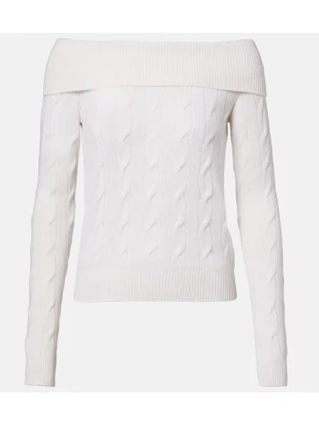 Pulover Ralph Lauren Collection din cașmir alb