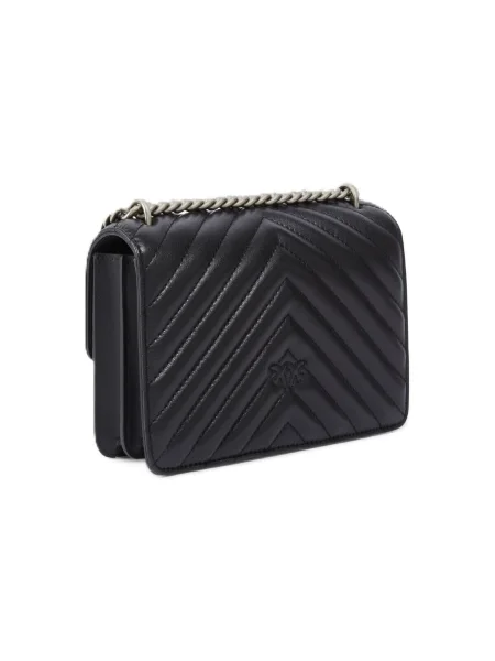 Pinko De piele geantă poștaș LOVE ONE MINI DC negru