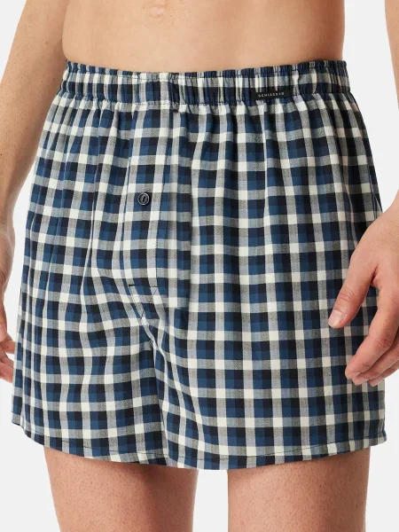 SCHIESSER Boxeralsók tengerészkék fehér
