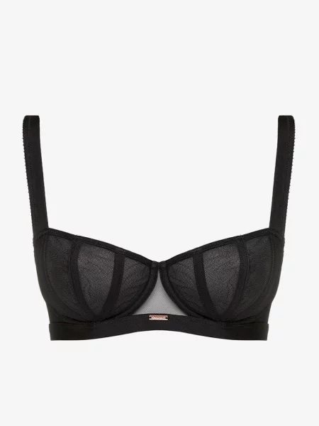 Бюстгальтер балконет чорний