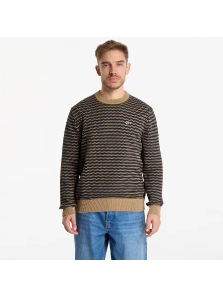 Πουλόβερ Lacoste Crewnecks Sweaters Cookie/Sinople-Dark Navy Blue 4 μπλε