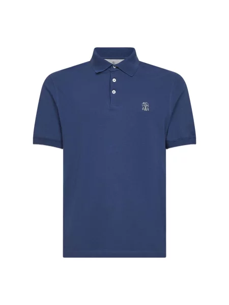 Koszulka polo Brunello Cucinelli niebieska