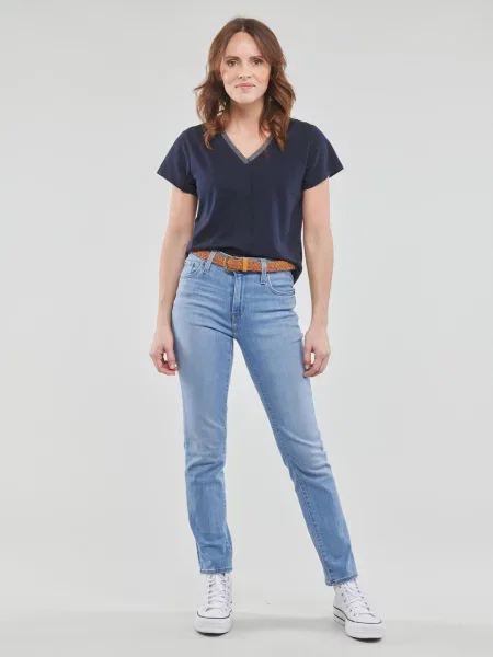 Blugi drepți Levi's® cu talie înaltă albastru