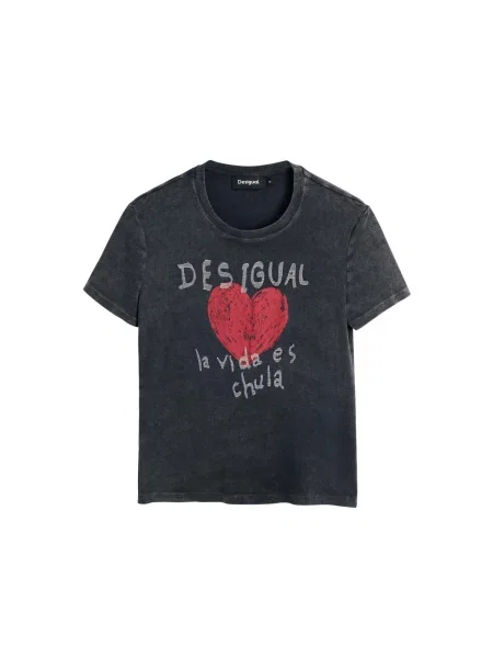 Desigual Tricou deschis / amestecat / roșu gri