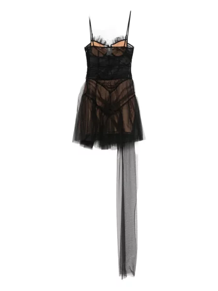 Rochie mini Nensi Dojaka din tul de costum negru