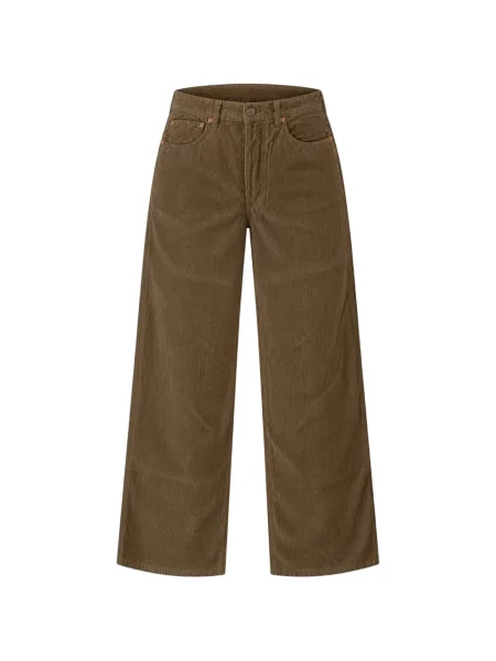 Pantaloni Fortela de catifea cord maro