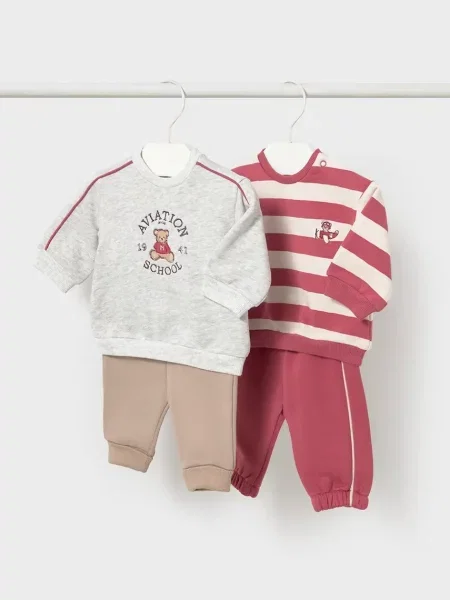Mayoral Newborn komplet trenirka za bebe s pamukom crvena