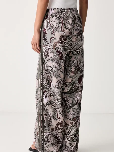 SATYNOWE SPODNIE DRESOWE ADIDAS LIBERTY LONDON FIREBIRD beżowe
