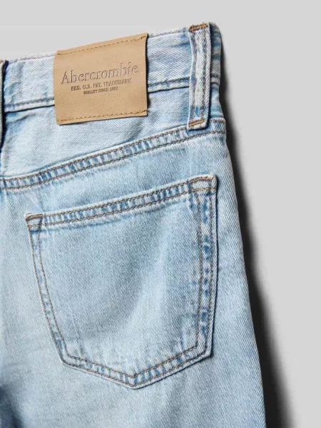 Szorty jeansowe z wpuszczanymi Abercrombie&fitch niebieskie