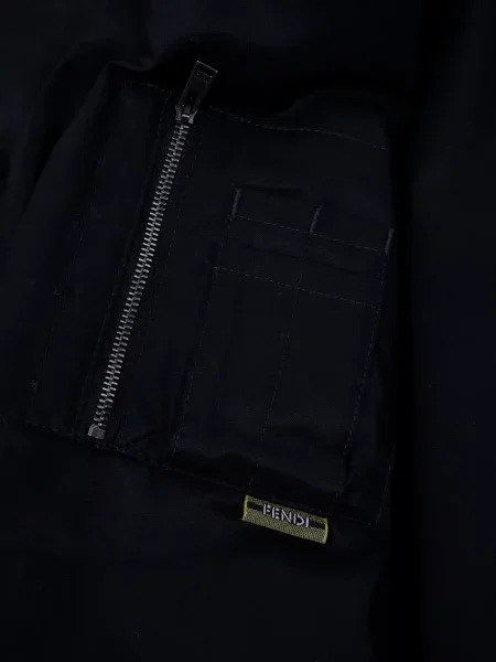 Kurtka bomber dziecięcy Fendi czarny