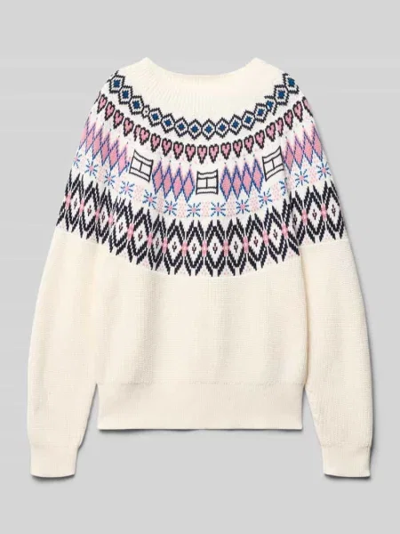 Sweter z dzianiny o kroju regular fit z czystej bawełny Tommy Hilfiger Teens