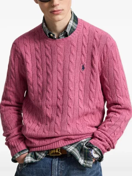 Șosete Polo Ralph Lauren cu broderie în carouri de flanelă verde