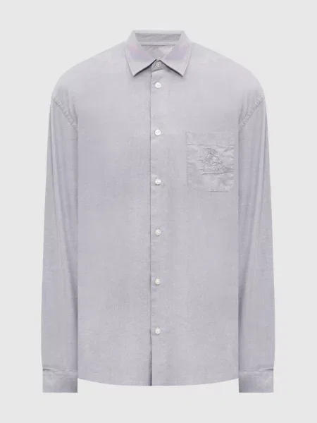 Рубашка Trussardi с вышивкой серая