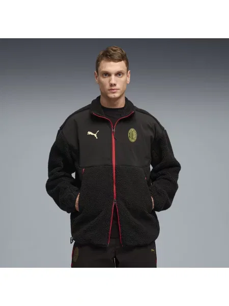 Kurtka AC Milan PUMATECH Soft Tech Sherpa Akcesoria S czarny